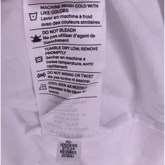 Vince Men's White 100% Cotton Short Sleeve T Shirt Size XXL 2XL - Picture 6 of 7